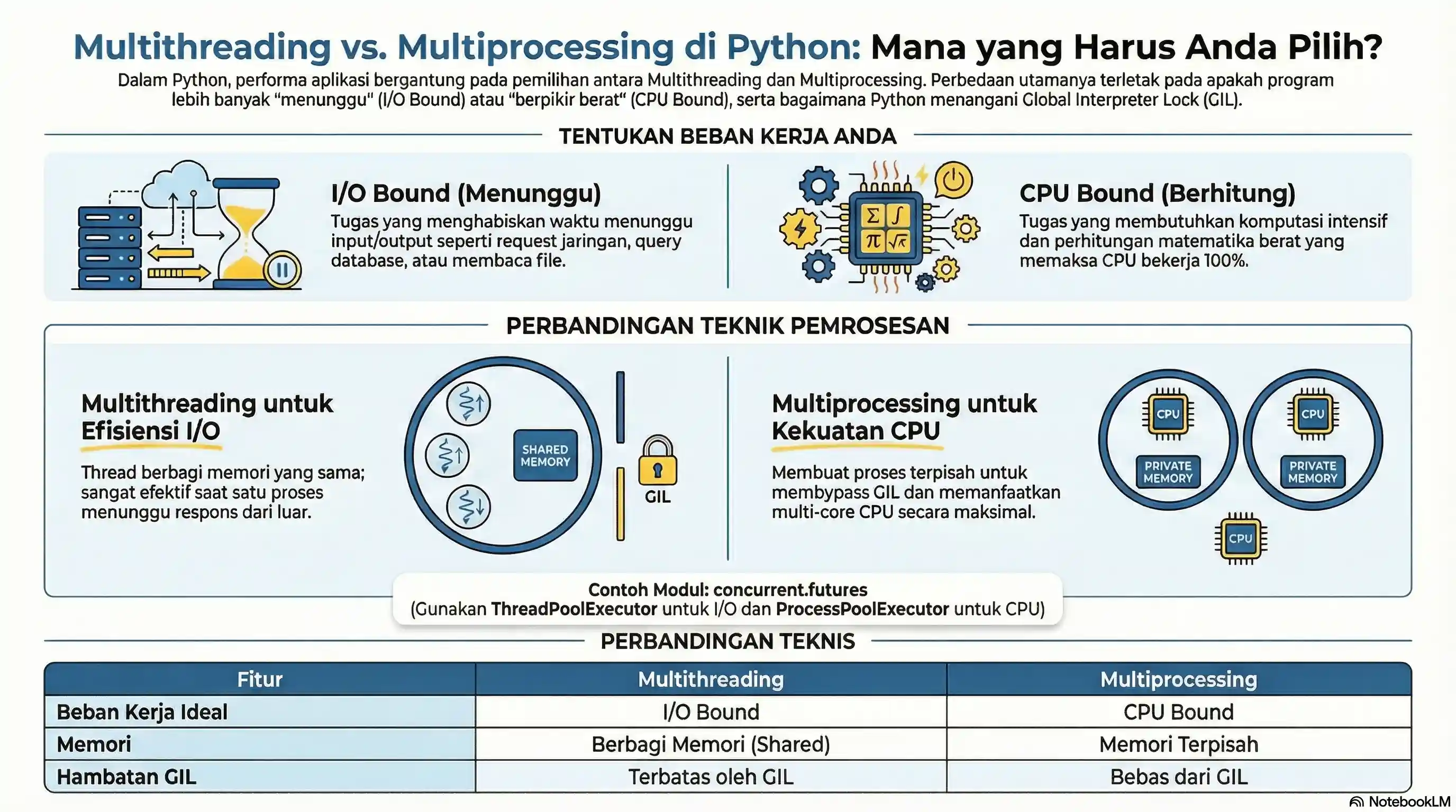 Tutorial Multithreading vs Multiprocessing Python - Parallelism dan Concurrency